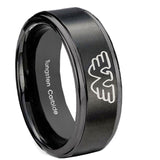 10mm-Waylon-Jennings-Step-Edges-Brush-Black-Tungsten-Carbide-Men's-Band-Ring