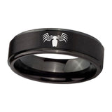8mm-Spider-Step-Edges-Brush-Black-Tungsten-Carbide-Promise-Ring