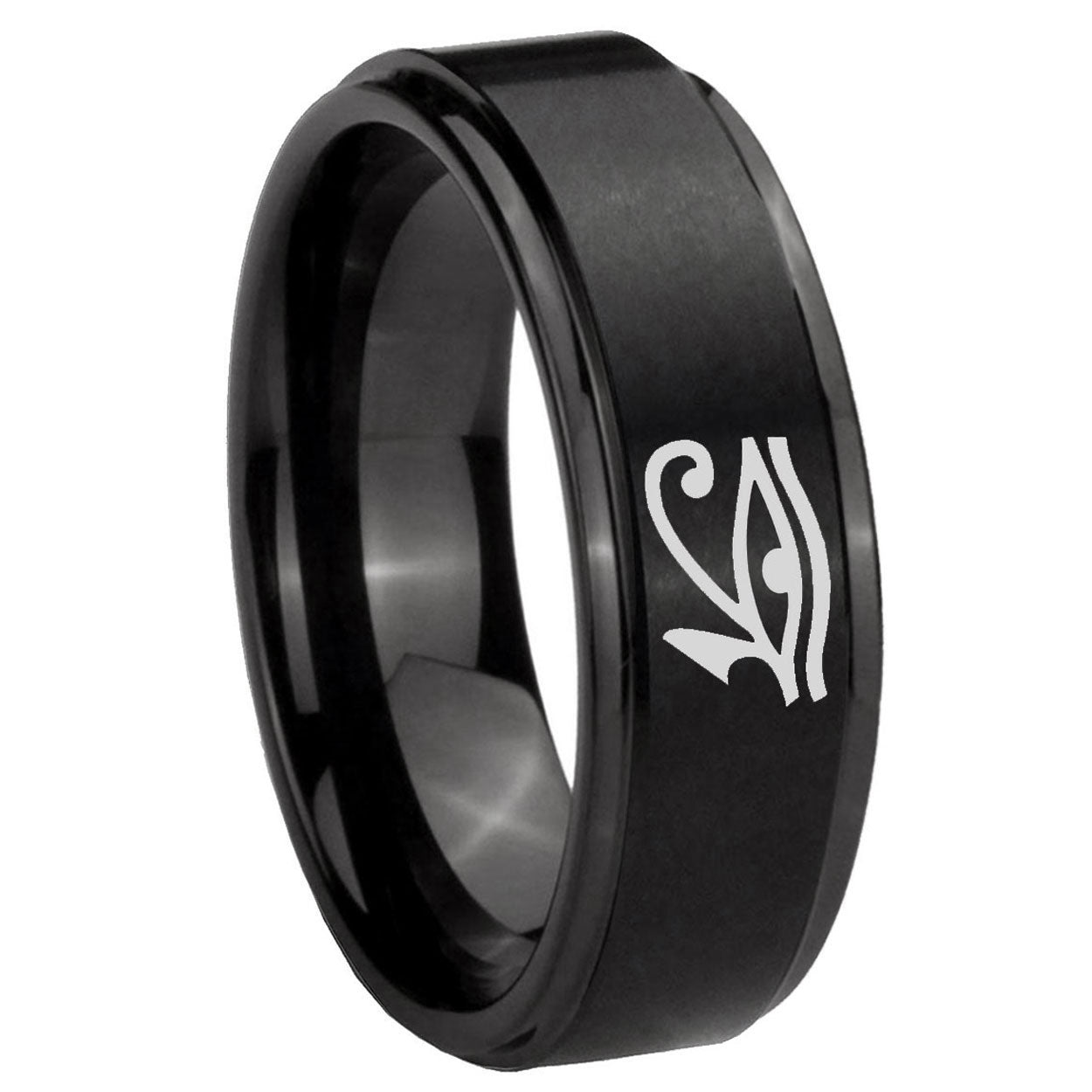 Christian Cross Tungsten Carbide Couple Wedding Rings