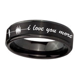 10mm-Sound-Wave-I-love-you-more-Step-Edges-Brush-Black-Tungsten-Men's-Ring