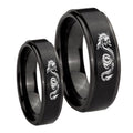 Dragon Step Edges Brush Black Tungsten His and Hers