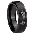 8mm Geekery Oathkeeper Kingdom Hearts Step Edge Black Tungsten Male Ring