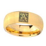 8mm-Dome-Gold-Tungsten-Floral-Initial-Letter-A,-Monogram-Wedding-Ring