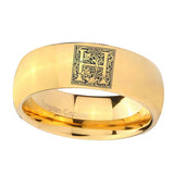 8mm-Dome-Gold-Tungsten-Floral-Initial-Letter-H,-Monogram-Wedding-Ring