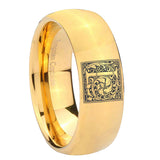 8mm-Dome-Gold-Tungsten-Floral-Initial-Letter-L,-Monogram-Wedding-Ring