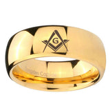 10mm-Freemason-Masonic-Dome-Gold-Tungsten-Carbide-Custom-Ring-for-Men