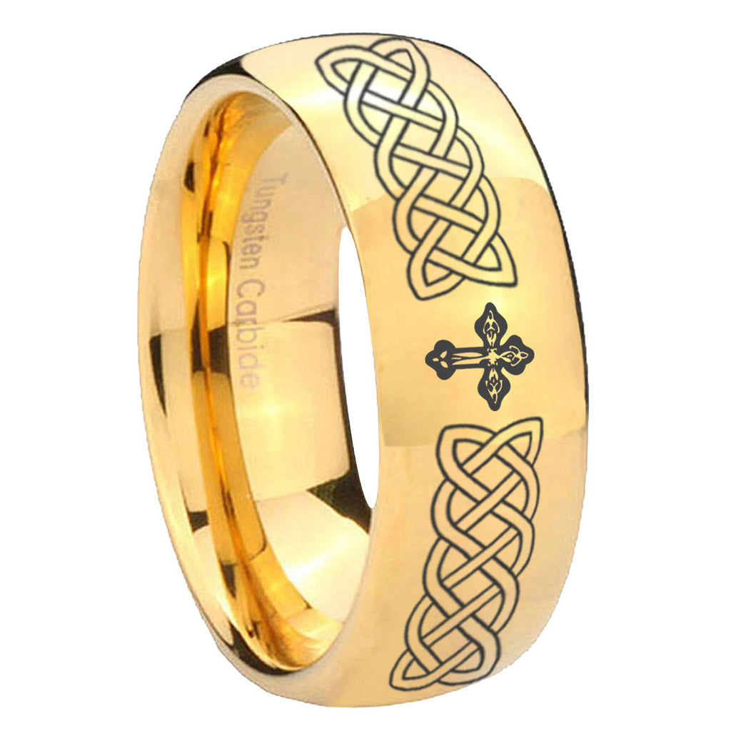 Multiple Christian Cross Tungsten Carbide Wedding Ring Sets