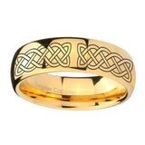 8mm-Celtic-Knot-Dome-Gold-Tungsten-Carbide-Wedding-Bands-Ring