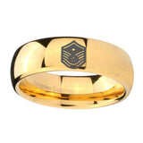 10mm-Chief-Master-Sergeant-Vector-Dome-Gold-Tungsten-Carbide-Wedding-Bands-Ring