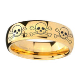 8mm-Multiple-Skull-Dome-Gold-Tungsten-Carbide-Mens-Wedding-Ring
