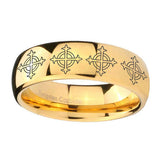 8mm-Multiple-Crosses-Dome-Gold-Tungsten-Carbide-Mens-Ring-Engraved