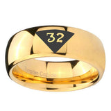8mm-Masonic-32-Triangle-Design-Freemason-Dome-Gold-Tungsten-Carbide-Men's-Promise-Rings