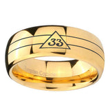 8mm-Masonic-32-Duo-Line-Freemason-Dome-Gold-Tungsten-Carbide-Men's-Promise-Rings