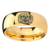 10mm-Masonic-32-Degree-Freemason-Dome-Gold-Tungsten-Carbide-Men's-Engagement-Band