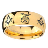 10mm-Masonic-Shriners-Dome-Gold-Tungsten-Carbide-Custom-Mens-Ring