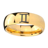 8mm-Gemini-Zodiac-Dome-Gold-Tungsten-Carbide-Wedding-Band-Mens