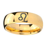 8mm-Leo-Zodiac-Dome-Gold-Tungsten-Carbide-Mens-Anniversary-Ring