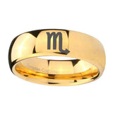 10mm-Scorpio-Horoscope-Dome-Gold-Tungsten-Carbide-Custom-Ring-for-Men