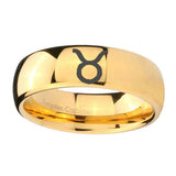 10mm-Taurus-Horoscope-Dome-Gold-Tungsten-Carbide-Engagement-Ring