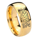 10mm-Celtic-Dog-Dome-Gold-Tungsten-Carbide-Wedding-Band-Mens