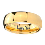 10mm-I-Love-You-Dome-Gold-Tungsten-Carbide-Mens-Promise-Ring