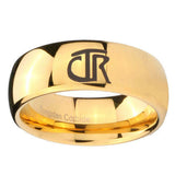10mm-CTR-Dome-Gold-Tungsten-Carbide-Mens-Ring-Engraved