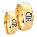 CTR Dome Gold Tungsten Mens Set Ring