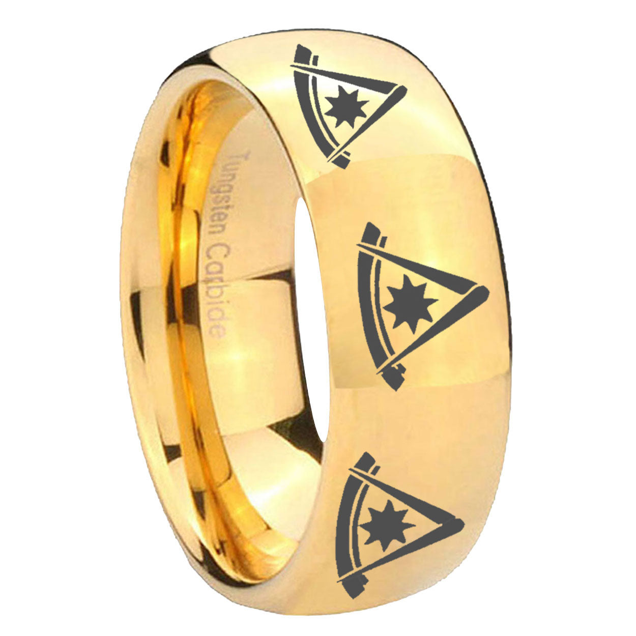 Capricorn Zodiac Tungsten Carbide His Hers Ring Set