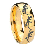 10mm-Multiple-Lizard-Dome-Gold-Tungsten-Carbide-Men's-Wedding-Band