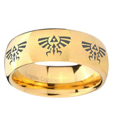10mm Multiple Zelda Skyward Sword Dome Gold Tungsten Ring