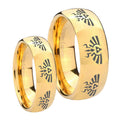 Multiple Zelda Skyward Sword Dome Gold Tungsten Couple Wedding Rings