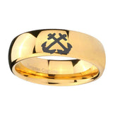 10mm-Anchor-Dome-Gold-Tungsten-Carbide-Mens-Engagement-Ring
