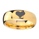10mm-Heart-Dome-Gold-Tungsten-Carbide-Mens-Wedding-Ring