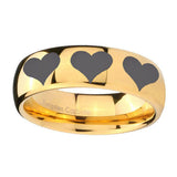 10mm-Multiple-Heart-Dome-Gold-Tungsten-Carbide-Mens-Engagement-Band