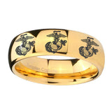 10mm-Multiple-Marine-Dome-Gold-Tungsten-Carbide-Mens-Wedding-Ring