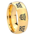 8MM Transformers Autobot Decepticon Dome Polish Gold Tungsten Ring