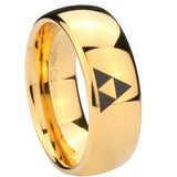 10mm-Zelda-Triforce-Dome-Gold-Tungsten-Carbide-Mens-Anniversary-Ring