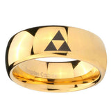10mm-Zelda-Triforce-Dome-Gold-Tungsten-Carbide-Mens-Anniversary-Ring