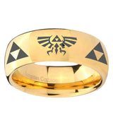 5, 8mm Legend of Zelda Dome Gold Tungsten Ring
