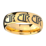 10mm-Multiple-CTR-Dome-Gold-Tungsten-Carbide-Men's-Bands-Ring