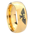 10mm Aquila Dome Gold Tungsten Carbide Mens Engagement Band