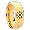 8MM Yellow Lantern Dome Polish Gold Tungsten Promise Ring