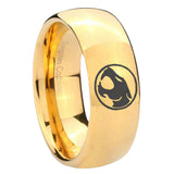 10mm Thundercat Dome Gold Tungsten Carbide Wedding Band Ring