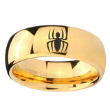 8mm-Spiderman-Dome-Gold-Tungsten-Carbide-Mens-Wedding-Ring