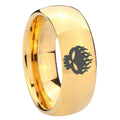 10mm Offspring Dome Gold Tungsten Carbide Men's Wedding Ring