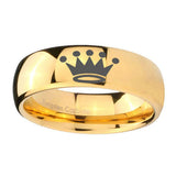8mm-Crown-Dome-Gold-Tungsten-Carbide-Mens-Anniversary-Ring