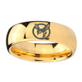 10mm-Honey-Bee-Dome-Gold-Tungsten-Carbide-Personalized-Ring