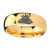 10mm-Claddagh-Design-Dome-Gold-Tungsten-Carbide-Custom-Ring-for-Men