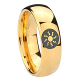 10mm-Magic-The-Gathering-Dome-Gold-Tungsten-Carbide-Mens-Wedding-Ring
