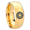8MM Magic The Gathering Dome Polish Gold Tungsten Band
